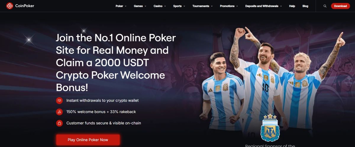 CoinPoker homepage: casino zonder cruks